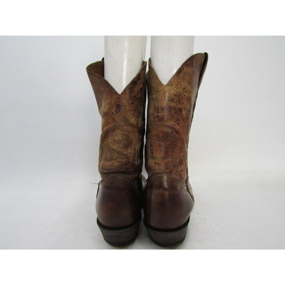 Justin Bent Rail Mens Size 9 EE Brown Leather Cowboy Western Boots main image 5